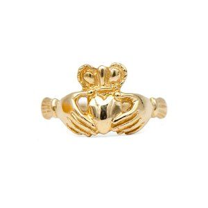 14k Yellow Gold Claddagh Ring